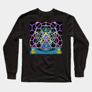 Sacred Geometry - Sri Yanta - Vesica Pisces - Pyramid & Eye of Thoth Long Sleeve T-Shirt